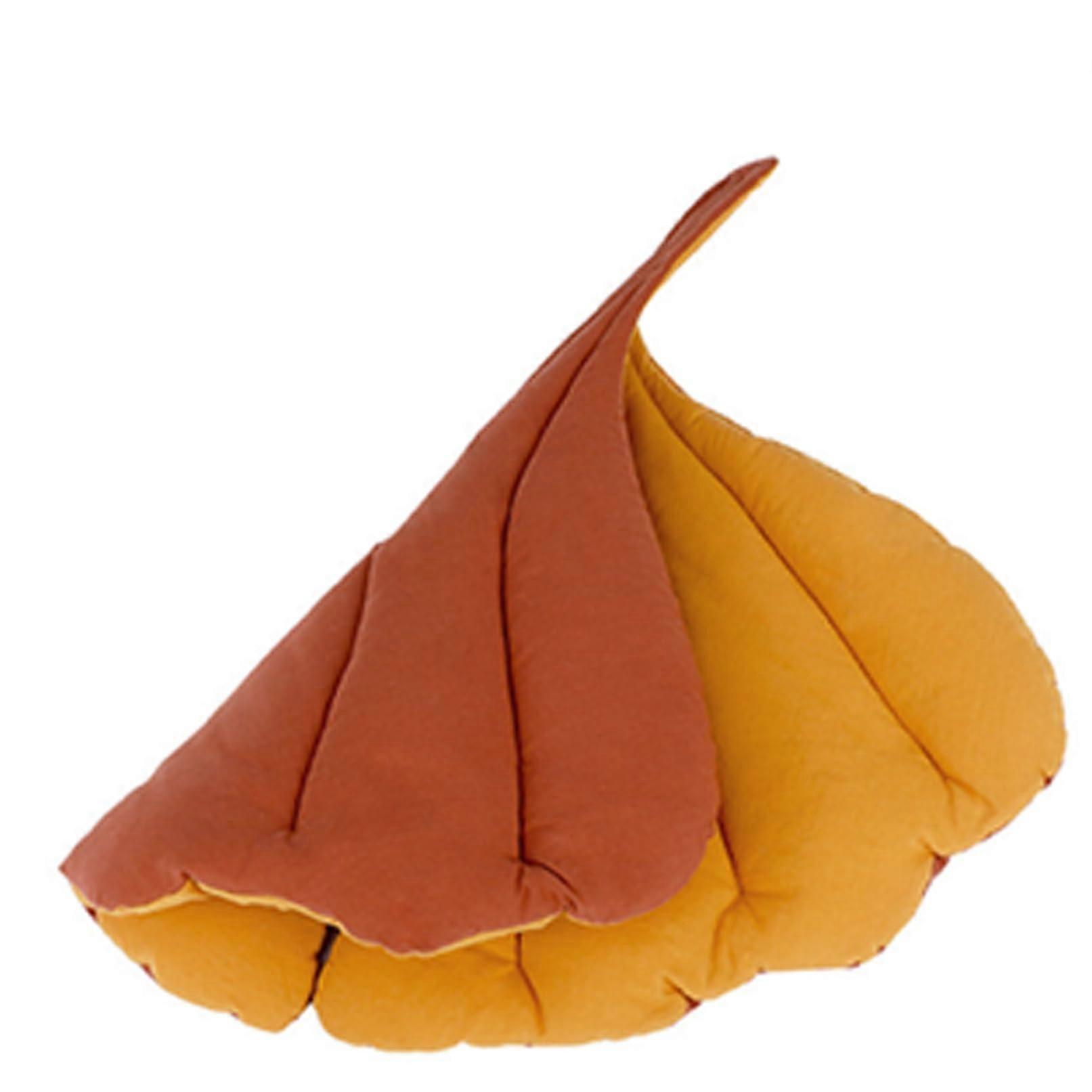 Leaf Shape Pet Bed for Cats and Small Dogs, Reversible Soft Cushion with Extra Comfort Padding