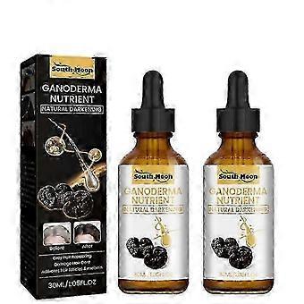 2 piezas de suero anti-canas para el cabello suero para oscurecer el cabello Ganoderma Nutrient Natural Blackout