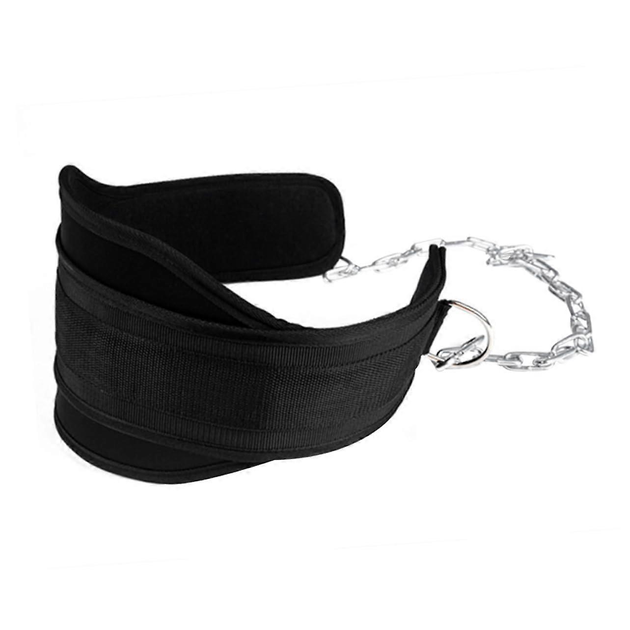 Weight Lifting Belt with Chain for Pull Ups and Dips, Heavy Duty Gym Support