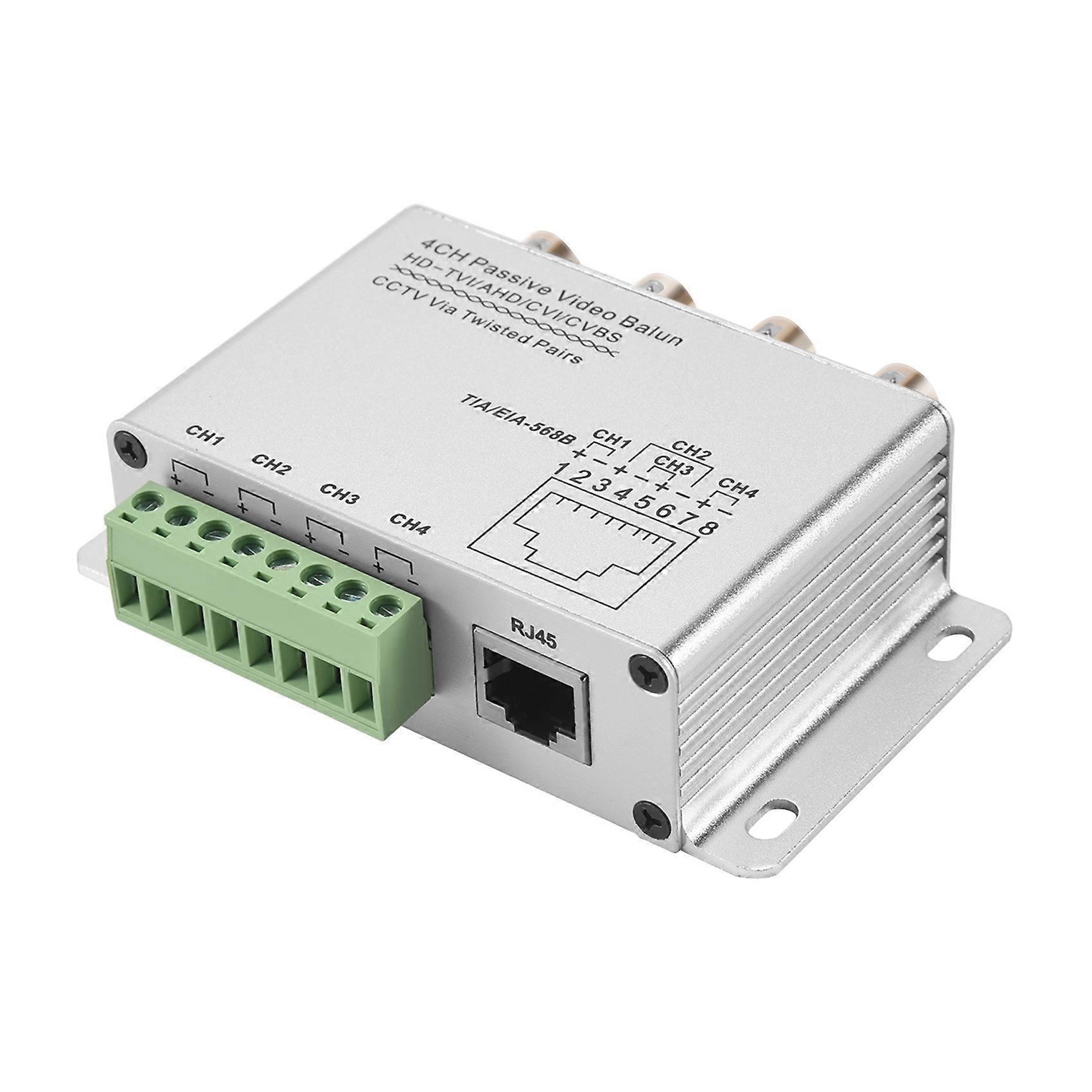 UTP 4 Channel Passive Video Balun Transceiver