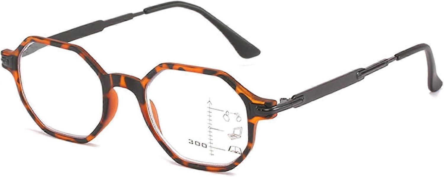 Progressive Reading Glasses for Women and Men Blue Light Blocking Multifocal Black 2.5x