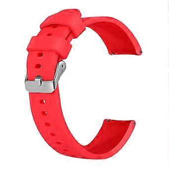 22mm Silicone Smartwatch Band Red Waterproof Sport Strap with QuickRelease for Tiwain KJ67 KJ65