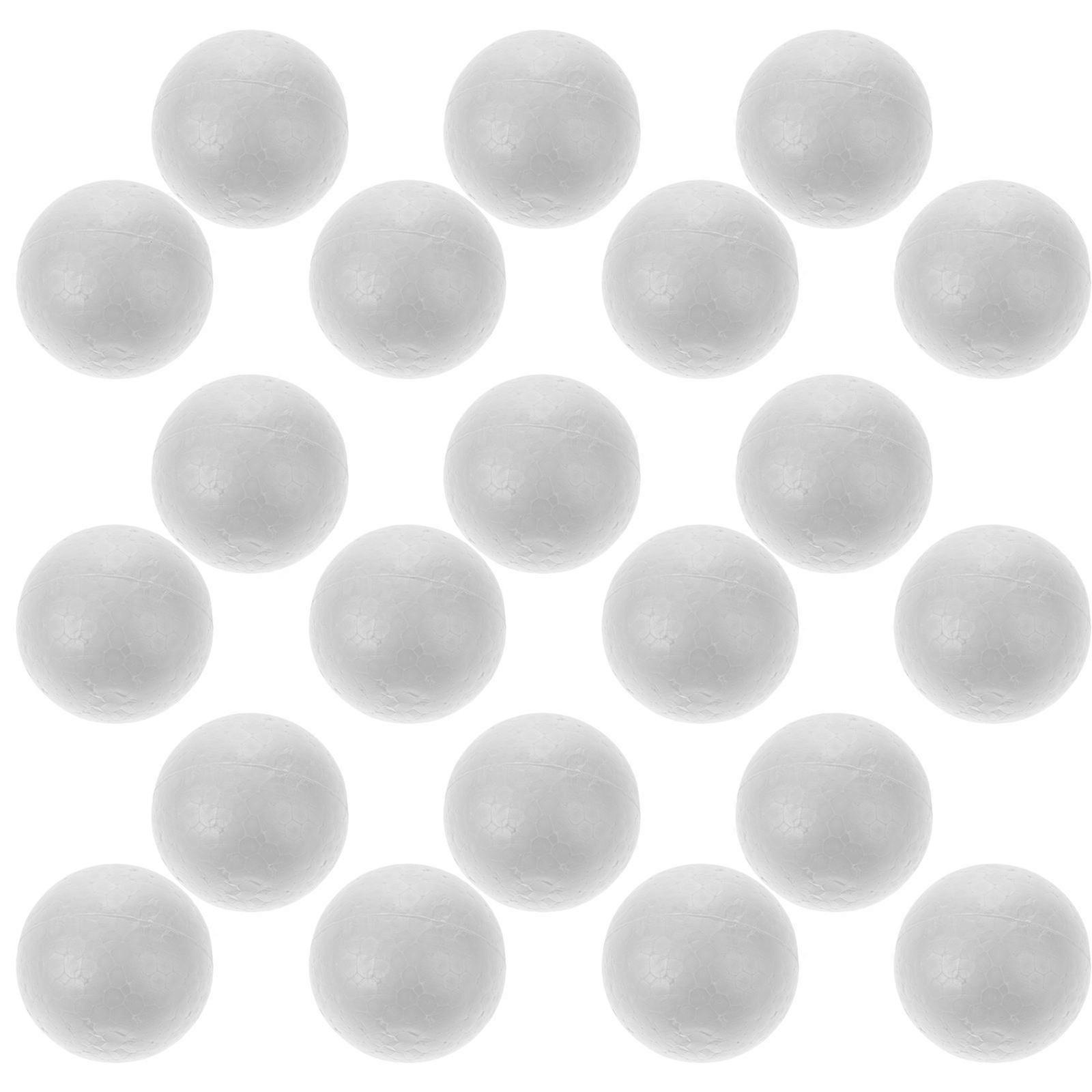 White Polystyrene Balls DIY Balls for Adornment 25Pcs Solid Round Spheres