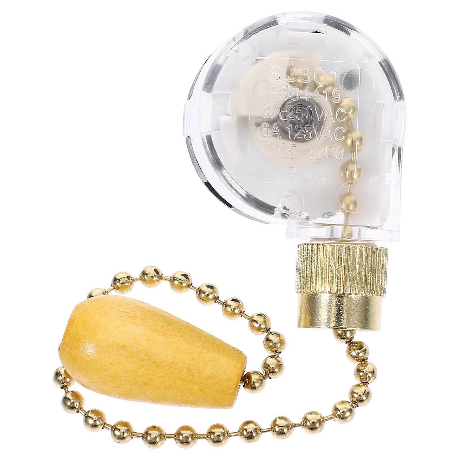 Golden Ceiling Fan Pull Chain for Decor 3Pcs Decorative Hanging Set