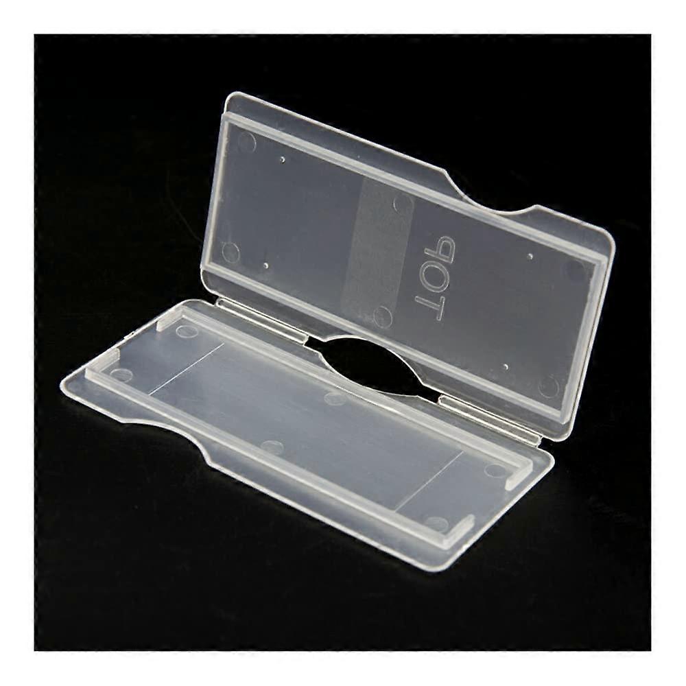 Microscope Slides Storage Box 10 PCS White Plastic Holder with Neutral Finish for Improved Label Visibility