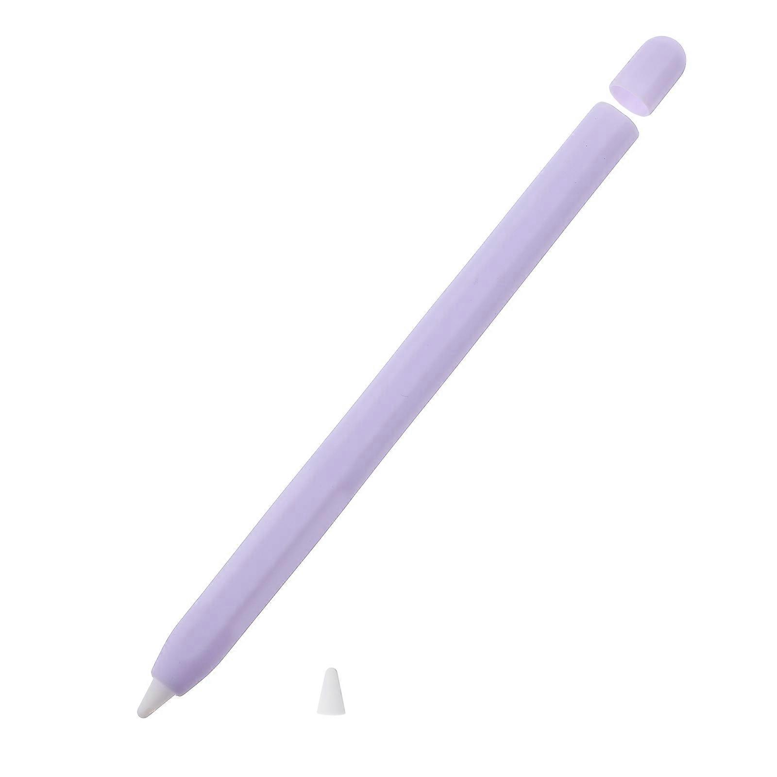 Stylus Pen Holder Silicone Protective Case for Anti-Fall 3Pcs Violet