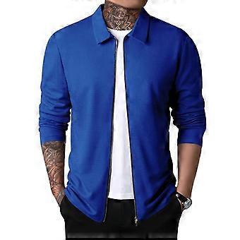 Men's Zippered Waffle Full Sleeve Jacket