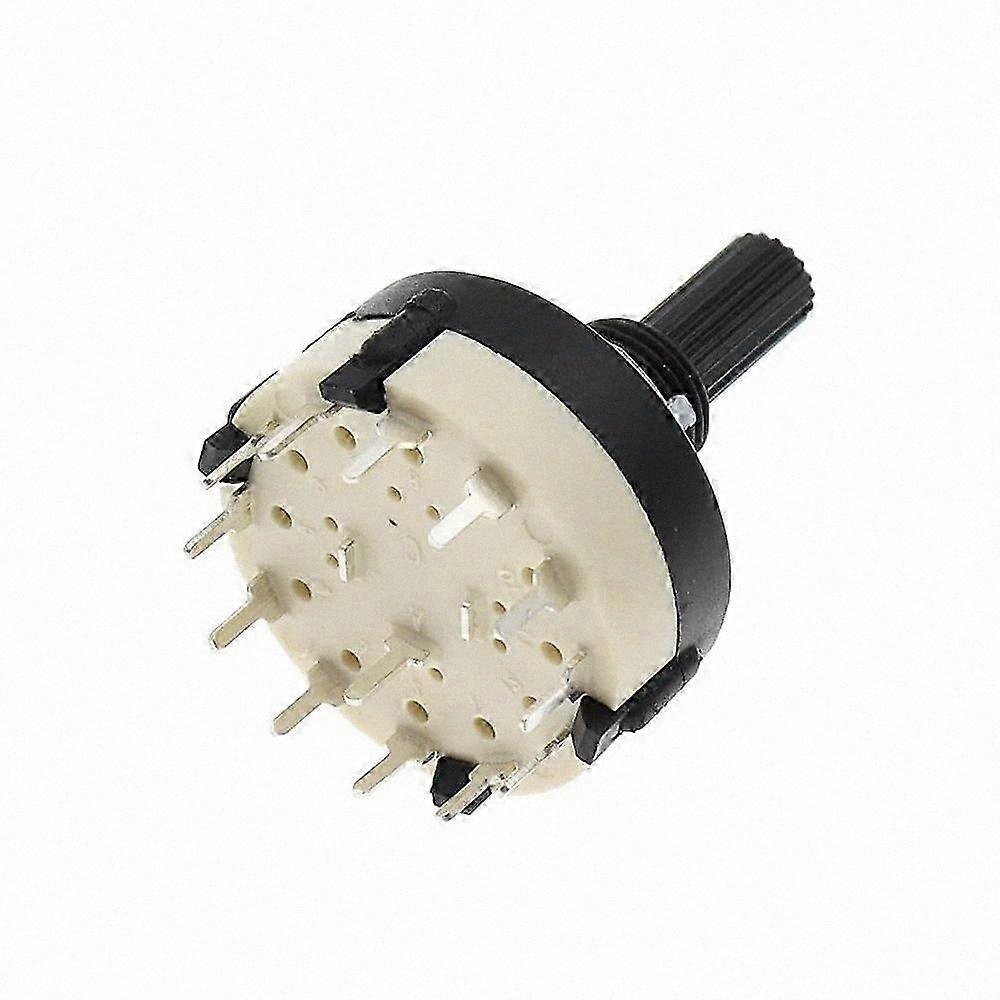 12-Position Rotary Selector Switch, Single Pole Single Deck for Easy Control