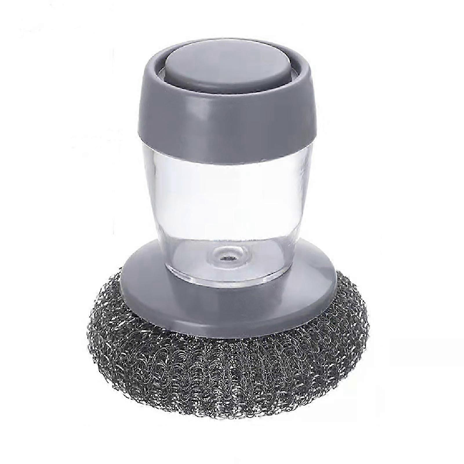 Soap Dispensing Dish Brush Replaceable Head for Kitchen Cleaning