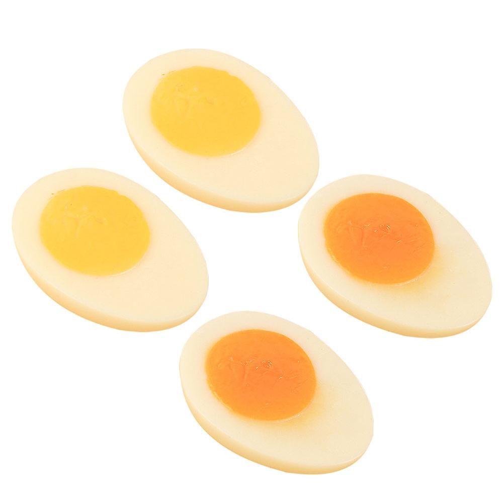 Artificial Egg Props Simulated Boiled Eggs for Decoration 4Pcs Set