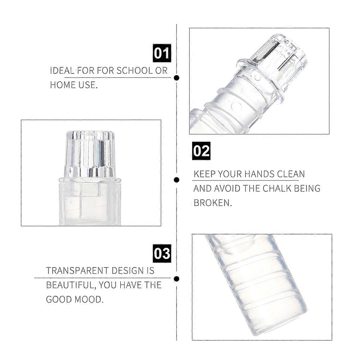 Transparent Plastic Chalk Clip for Chalk Use 10Pcs Set