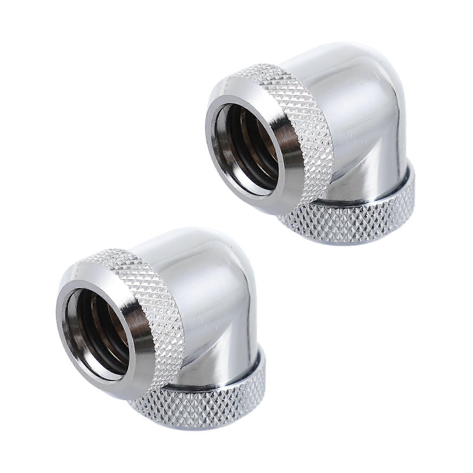 Vandkølefitting messingadapter til computer 90 graders rotation 2 stk.