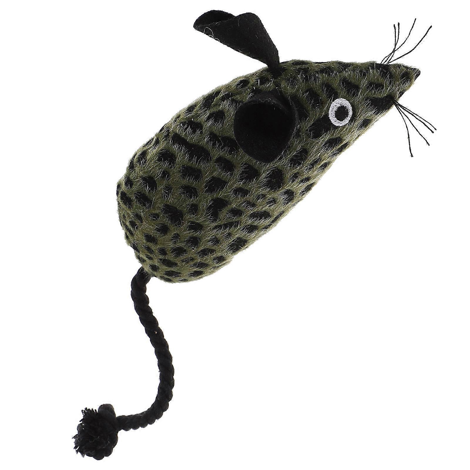 Green Plush Mouse Cat Toy for Teasing and Exercise Cat Mouse Toy