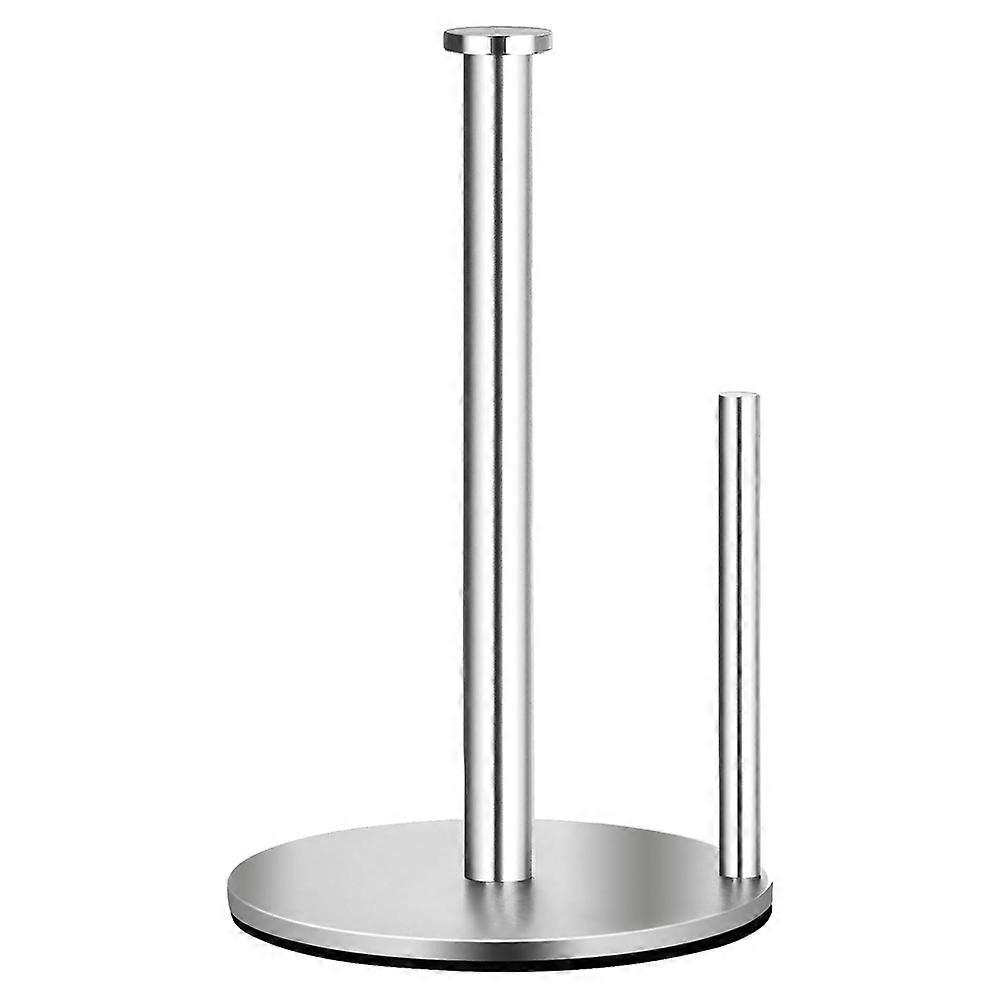 Paper Towel Holder Countertop, Silver Kitchen Paper Towels Holder, Paper Roll Holder Easy One-Handed Tear
