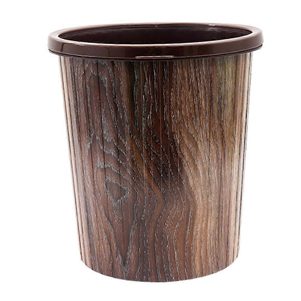 Brown Garbage Can with Pressing Ring 1Pcs Kitchen Waste Bin