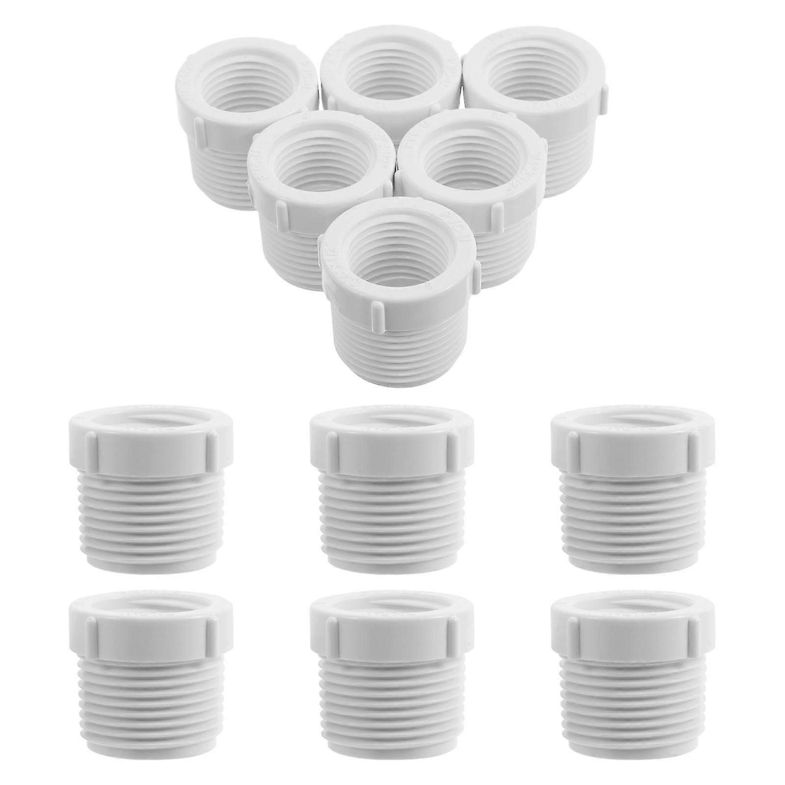 PVC Pipe Threaded Couplings, Reusable Pipe Connectors, 12 Pcs