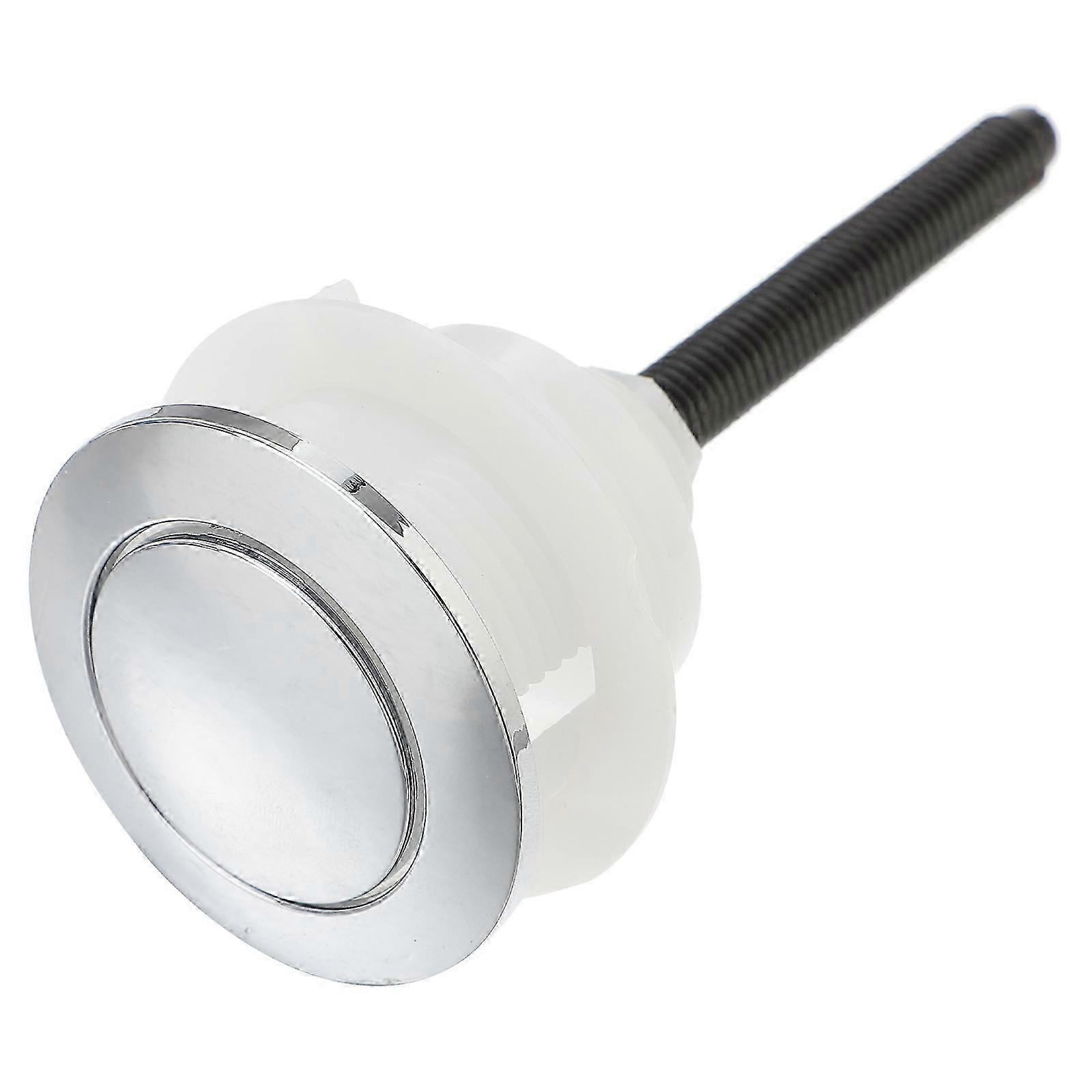 Toilet Flush Button Replacement | 3Pcs Silver ABS Plastic