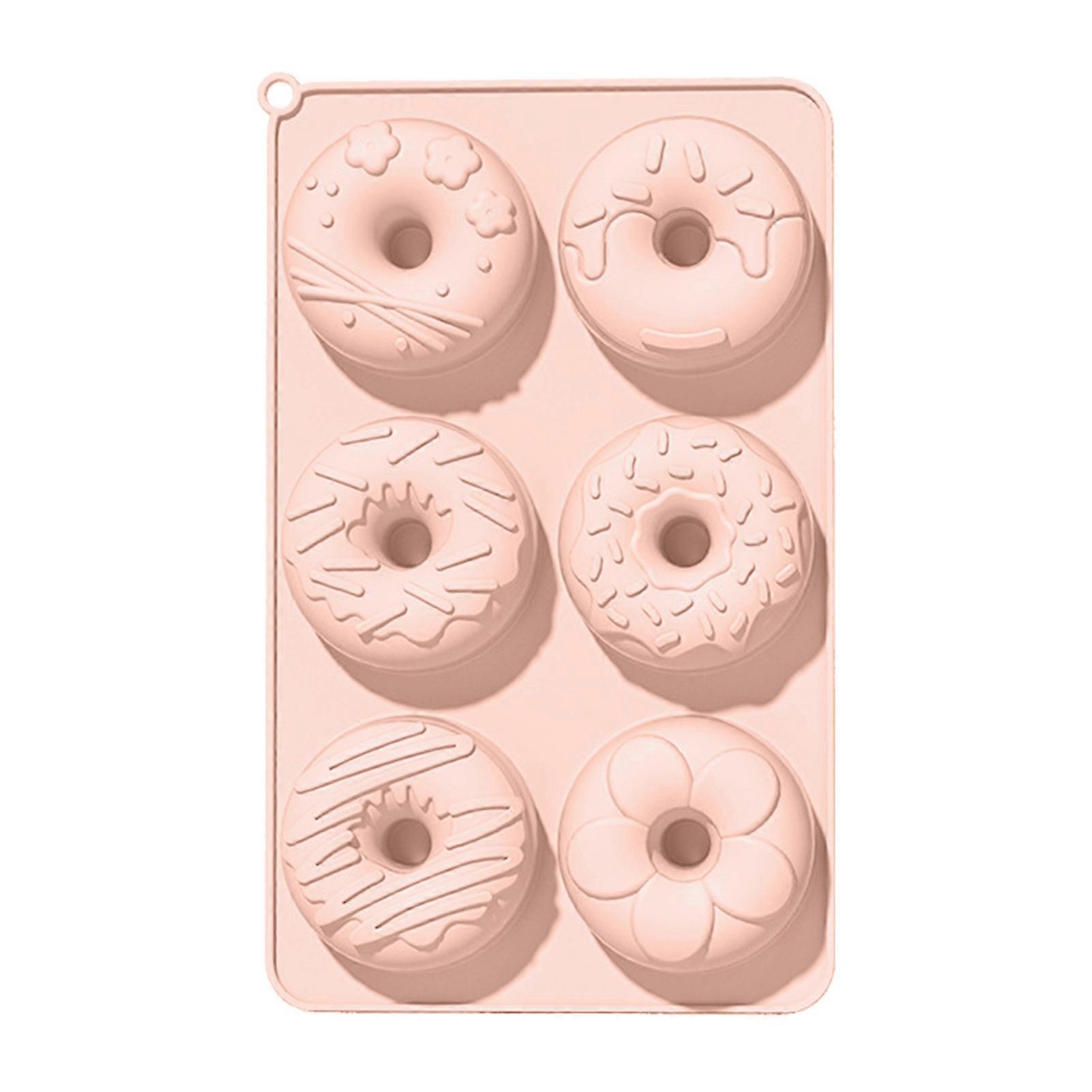 Round Donut Mold Reusable Silicone Baking Tool for Kitchen