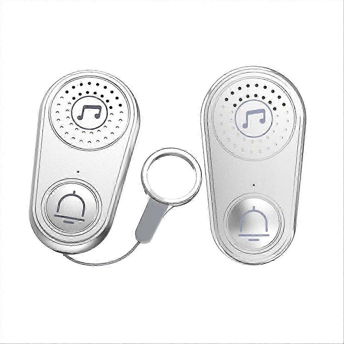 Wireless Intercom Call Button Doorbell Silver