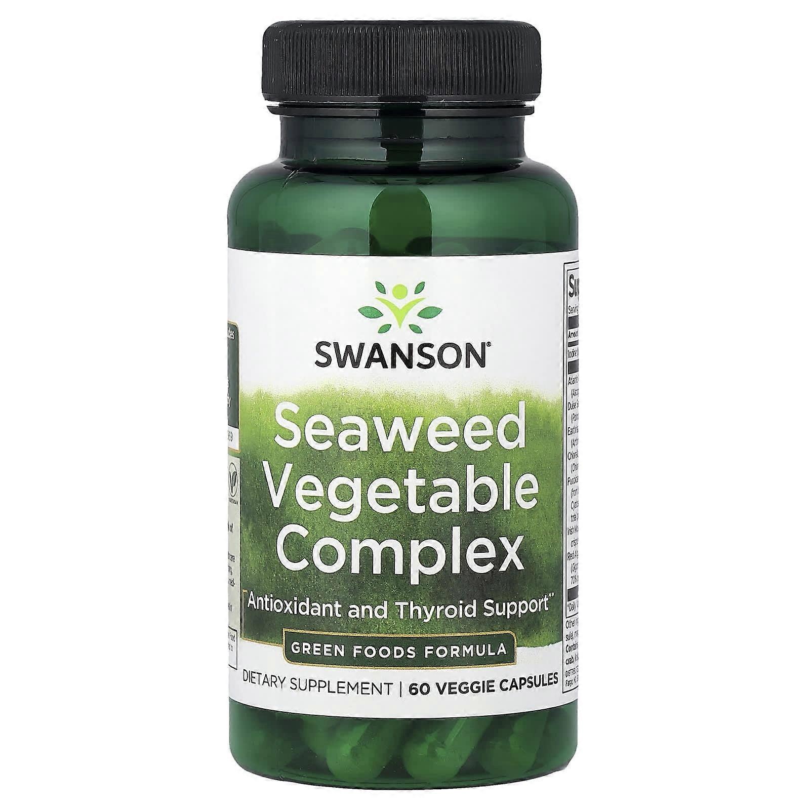 Swanson, Seaweed Vegetable Complex, 60 Veggie Capsules, 2-Pack