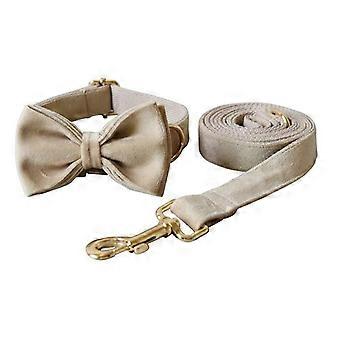 Noeud Papillon Collier Pour Animaux De Compagnie Designer Épaissir Velours Réglable Personnalisé Collier De Chien Et Laisse Ensemble Pour Petits Grands Chiens Dégagement Rapide