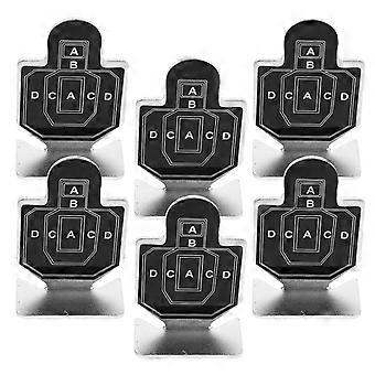 Metal Training Target for Competition Use 6Pcs Black Shooting Practice Targets