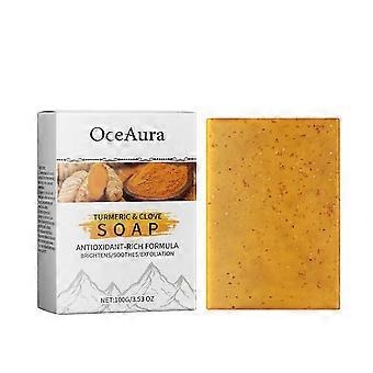 Turmeric Clove Essential Oil Soap - Moisturizing Facial & Body Cleanser for Delicate Skin