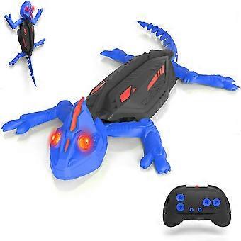 Climbing Gecko, Rechargeable Wall Crawler Chameleon, RC Robot Lizard Toy with LED Eyes, Wall Crawling Gecko Toy for Kids, Birthday Gifts for Boys and 