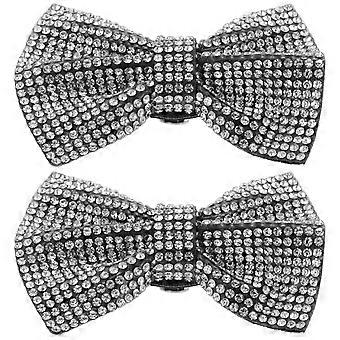 1 paio di clip per scarpe con fiocco di strass clip per scarpe in cristallo rimovibili clip per fibbia per scarpe con nodo a fiocco per matrimoni decorazioni per scarpe da sposa con tacco alto