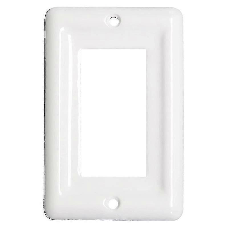 Ceramic Switch Plate, Switch Plate Cover, White - Rocker