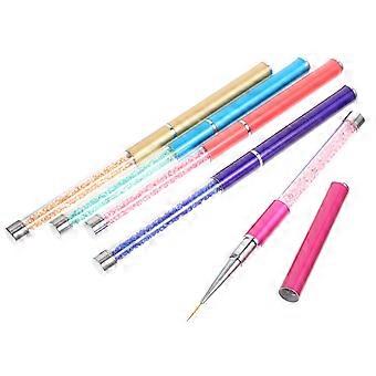 Nail Art Portable Nail Pens for Manicure 10Pcs Decorative Liner Brushes