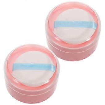 Baby Body Cosmetic Powder Puff Container for Storage Use 2Pcs Travel Friendly Holder