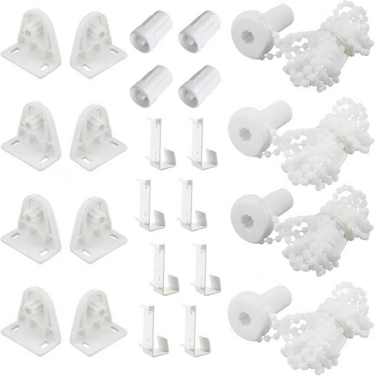 Sets Roller Blind Fixing Brackets, 17mm Roller Blind Accessories, Replacement Brackets for Roller Blind Accessories (White)