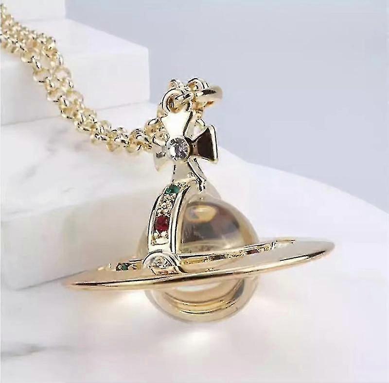 Saturn Ufo Pendentif Collier