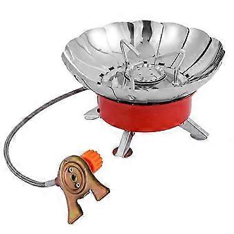Windproof Piezo Ignition Lotus Gas Stove Outdoor Cooking Gas Burner