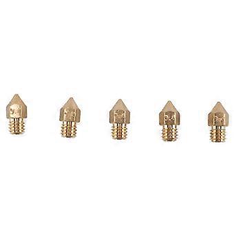 5 stuks voor Zortrax M200 V2 0,4 mm H59 messing spuitmond