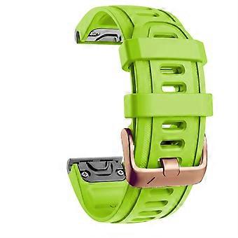 Quick Release EasyFit Silicone Watch Band 20mm Soft Sweat Resistant Green Strap for Garmin Fenix 7S 6S 5S