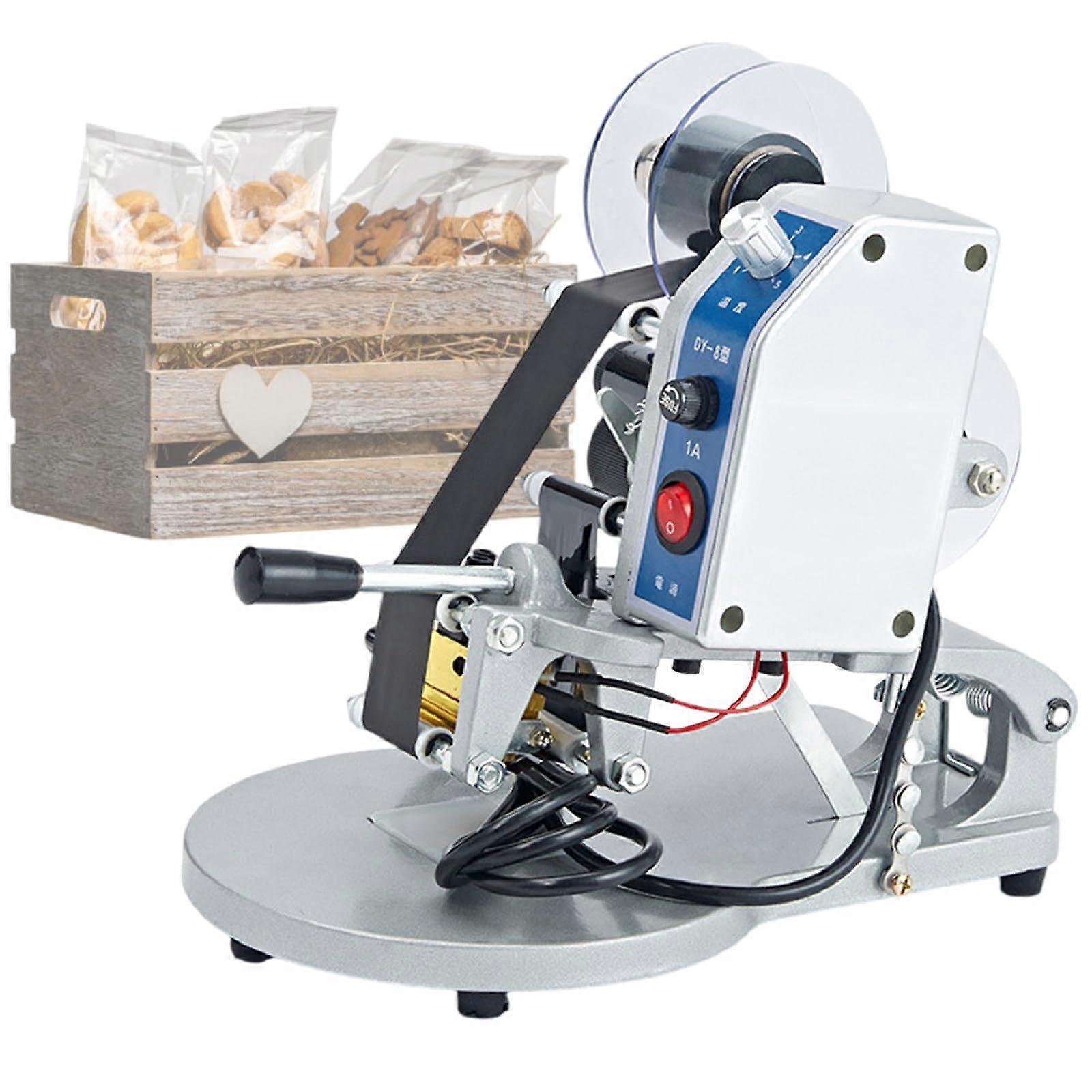 Date Code Printer with Clean Thermal Stamping, Manual Setup, 13 Line Hot Foil Coding for Packaging