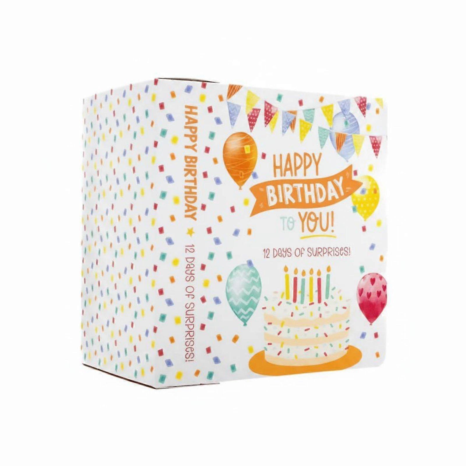 12 Day Surprise Gift Box Multiple Compartments Birthday Countdown Box for