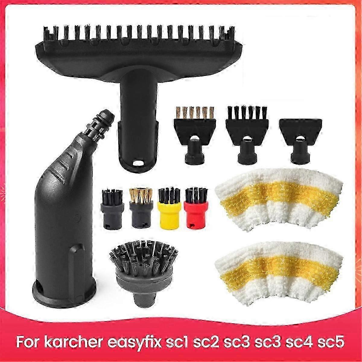 Replacement Round Brush Sets compatible with 12PCS Easyfix SC1-SC5 Steam Cleaners