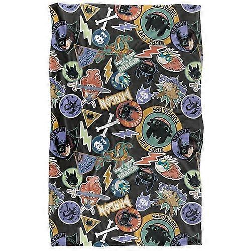 How To Train Your Dragon Toothless Badge Soft Touch Blanket