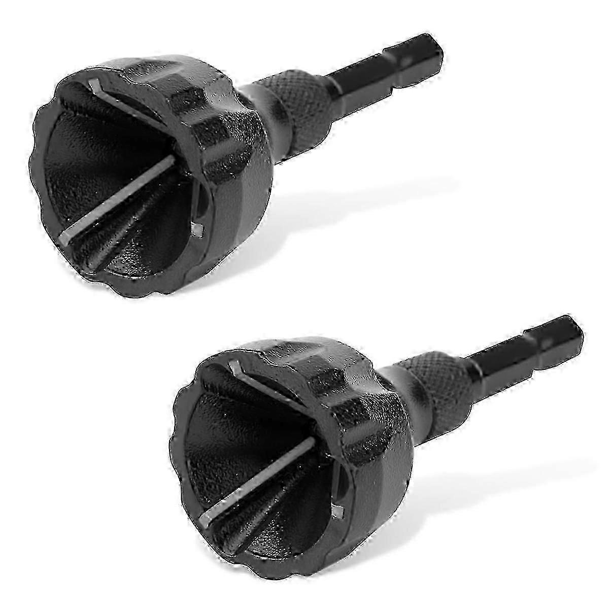 Compact deburring external chamfer tool, 1 4INCH hex shank deburring tool rotary remove burr chamferi, 2PCS