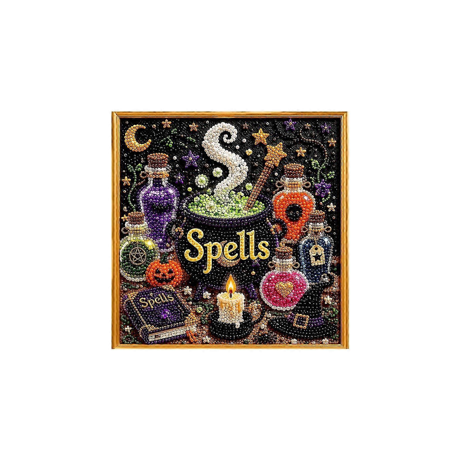 Halloween 3D Diamond Art Kit  Magic Brewing Design