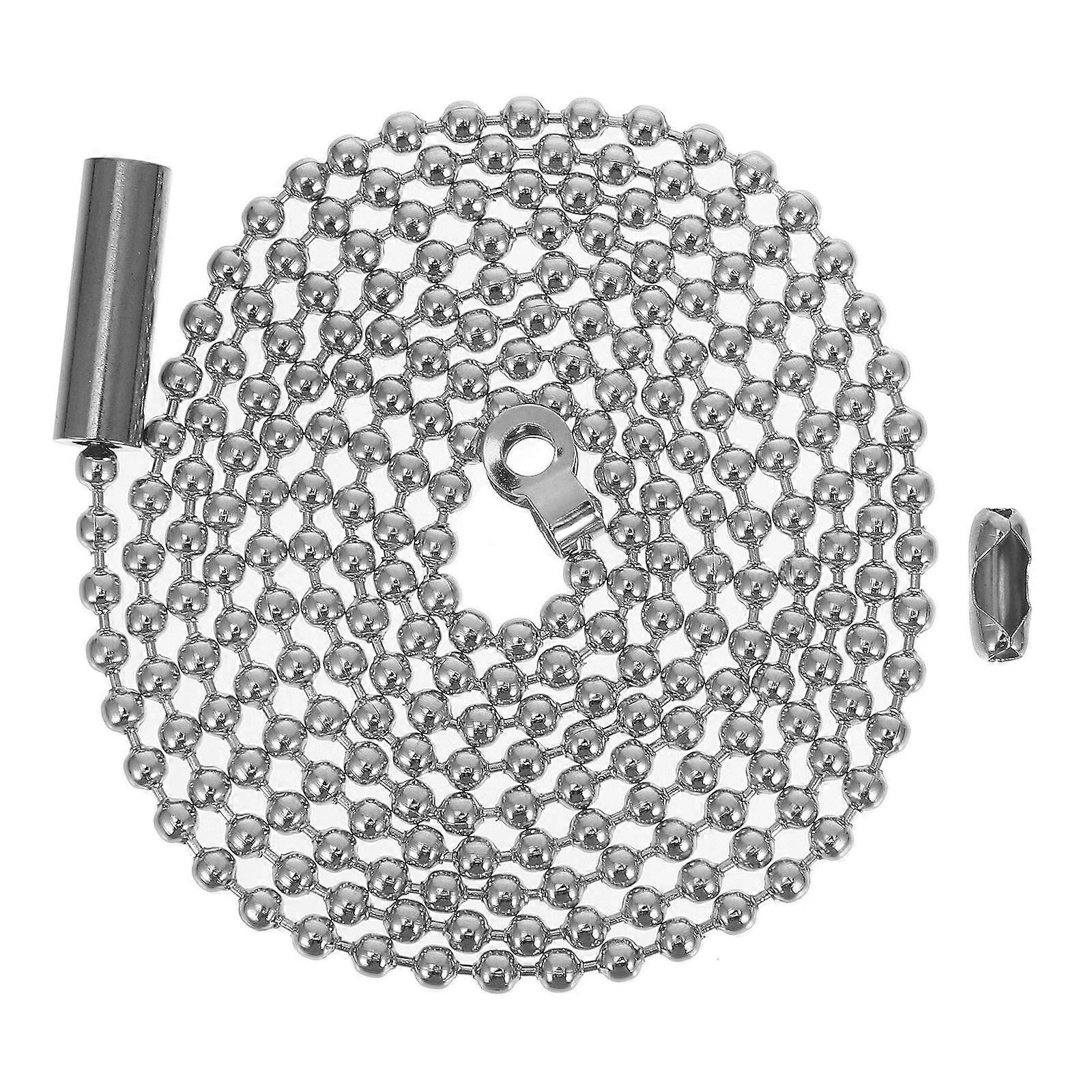 Silver Ceiling Fan Pull Chain Extension for Wall Lamp Light Switch 3.3ft Long