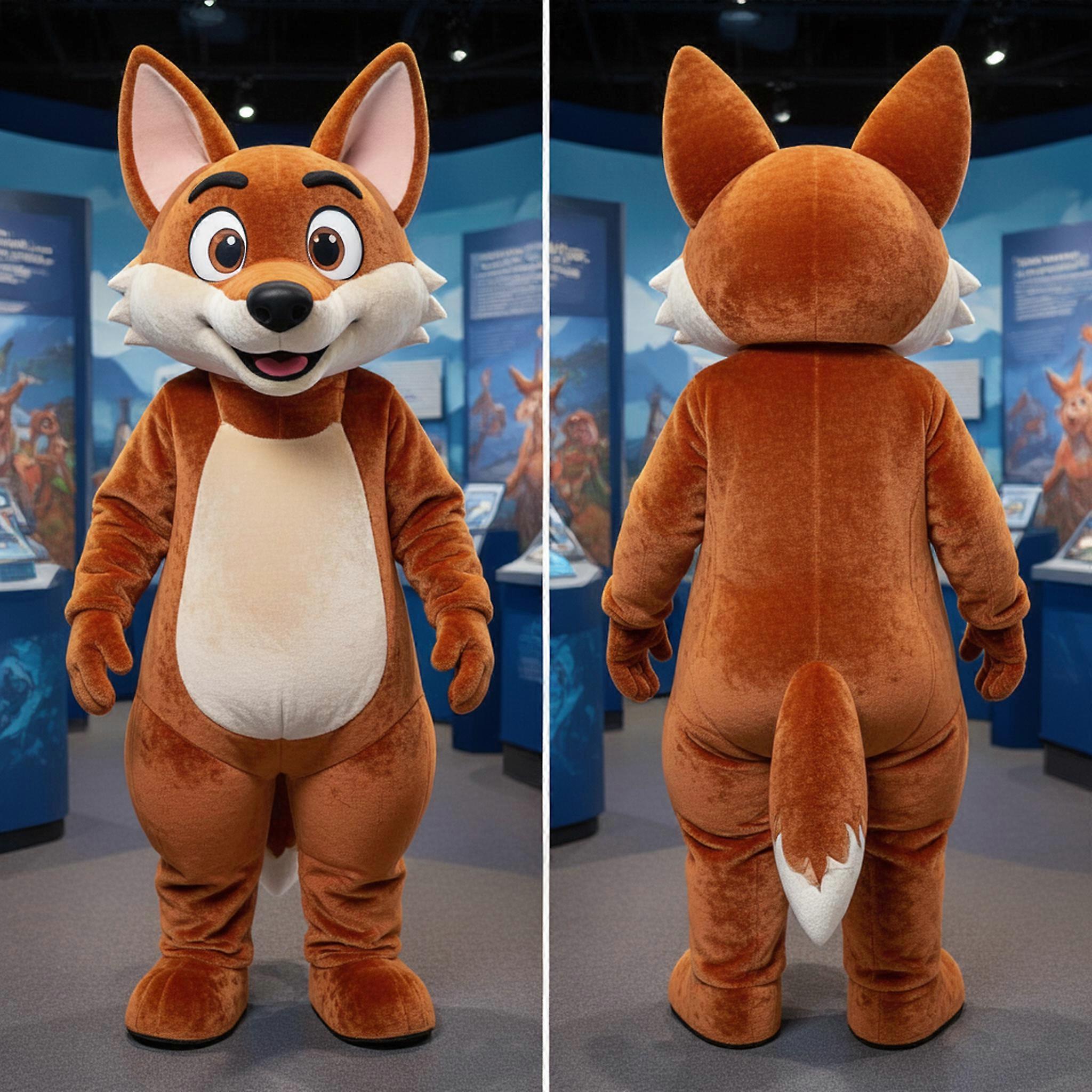 MASTICOT Rust Orange Playful Dingo Mascot