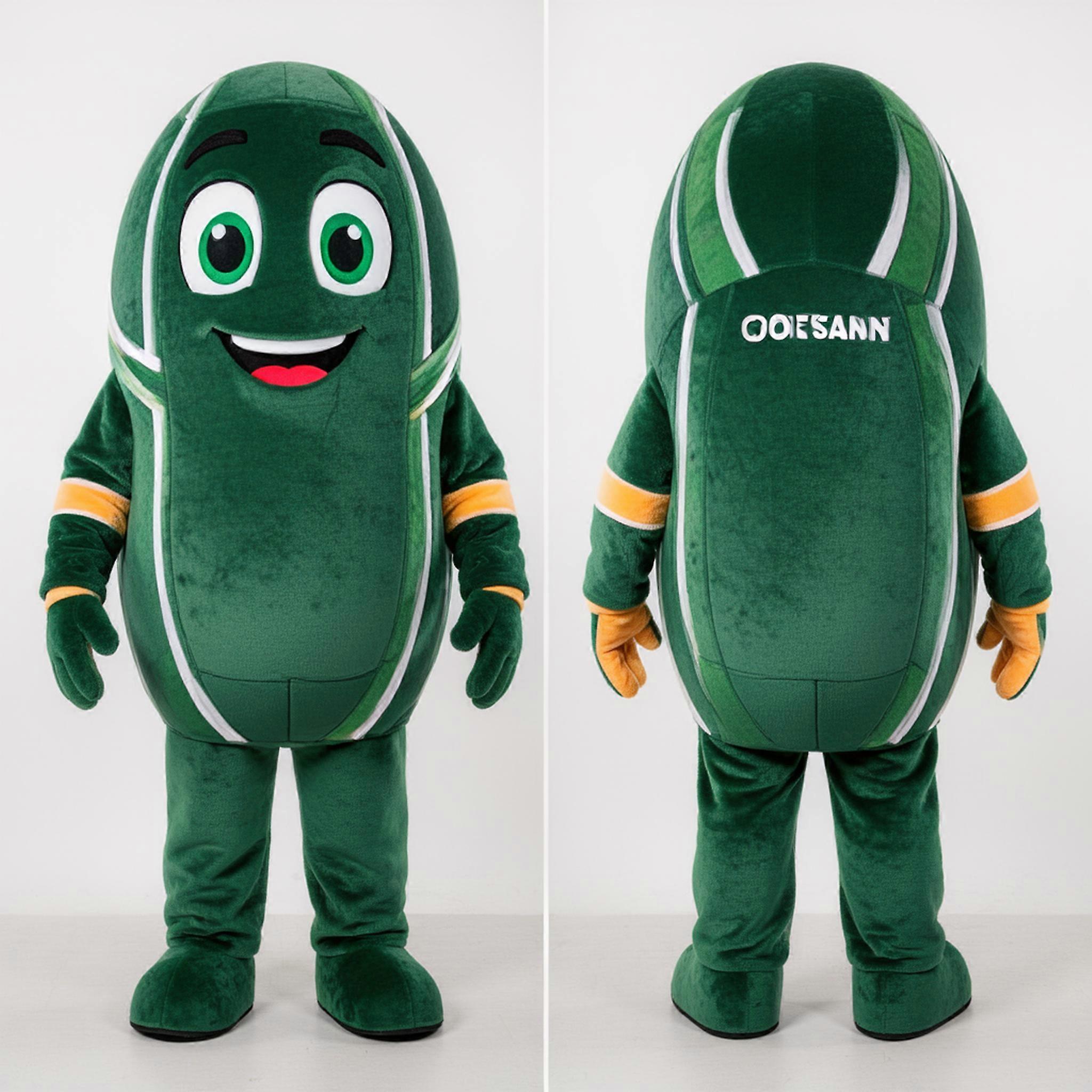 MASTICOT Forest Green Rounded Rugby Ball Mascot