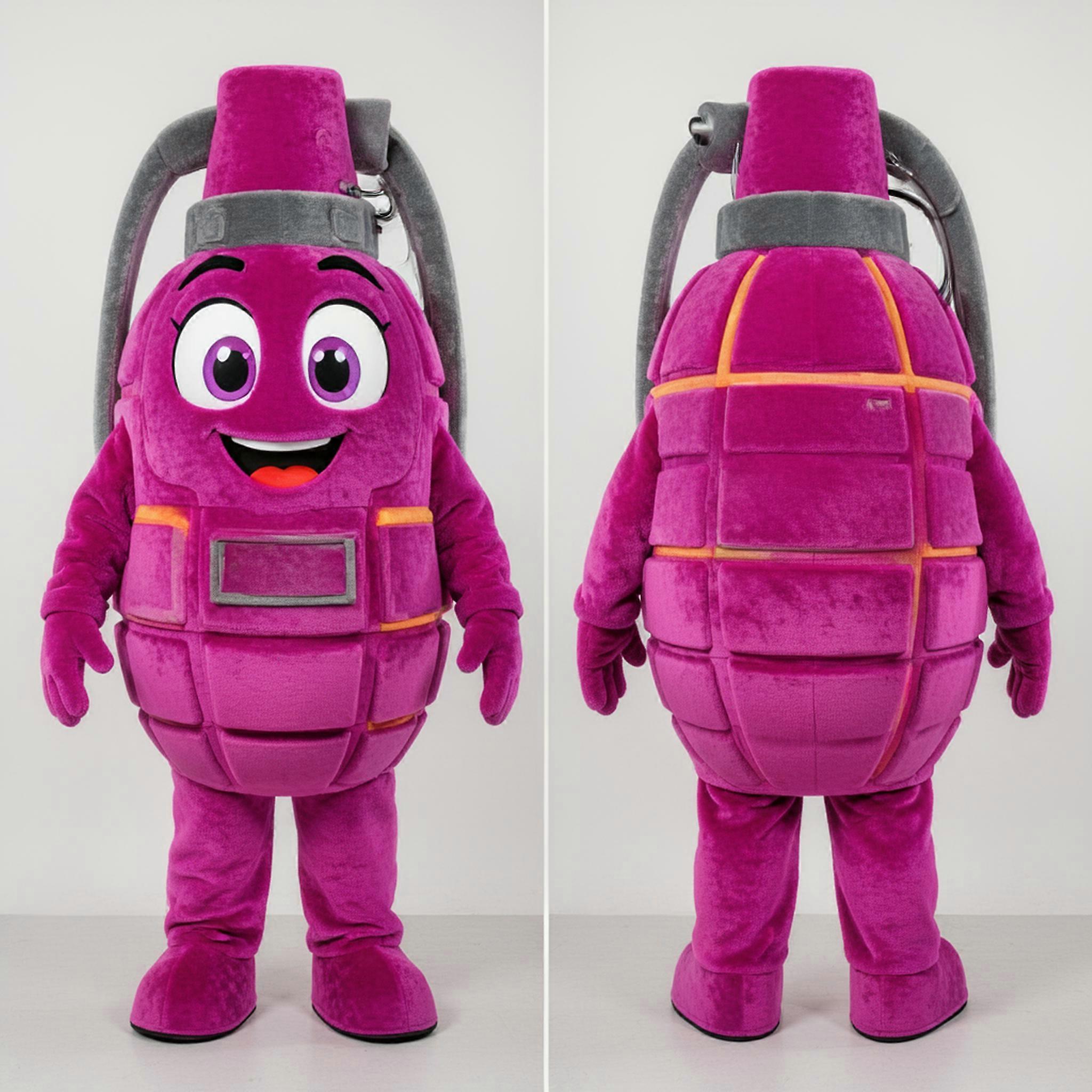 MASTICOT Magenta Plump Grenade Mascot