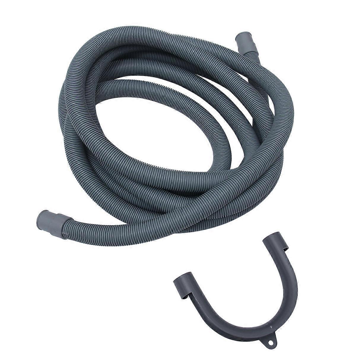 Grey Washing Machine Hose Fully Automatic Drain Outlet Extension 4M