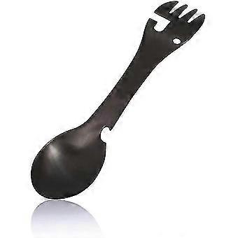 Camping Cutlery, Camping Cutlery Set Spork Outdoor Spoon Fork Knife Bottle Can Opener Camping Stainless Steel Cutlery Travel Functional Food Multi-too