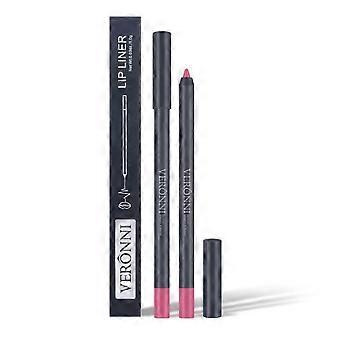 2 In 1 Lipstick Lip Liner Pen Mat Pigment Anti-aanbak Cup Huidskleur 24h
